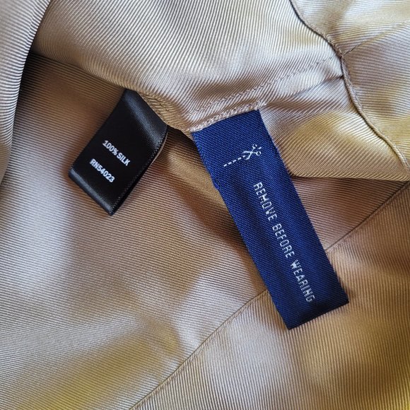 Banana Republic Ruffled Taupe Beige Silk Blouse - Picture 8 of 11